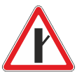 Дорожный знак 2.3.4 «Примыкание второстепенной дороги справа» (металл 0,8 мм, II типоразмер: сторона 900 мм, С/О пленка: тип Б высокоинтенсив.)